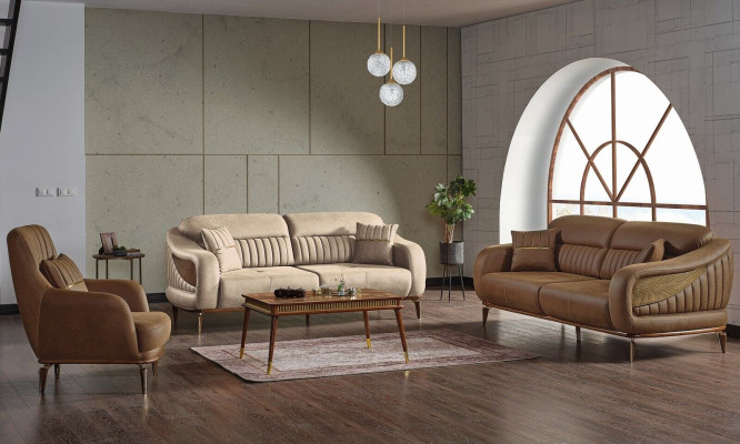 Sofaset 3+3+1 zits Moderne Relaxfauteuil Moderne Stijl 3-delig Luxe woonkamer.