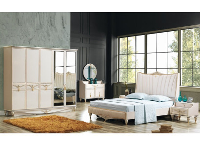 Luxe slaapkamerset Bed + 2x nachtkastjes + kast + commode Compleet modern