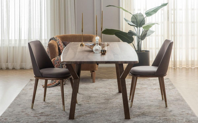 Eetkamer set 6x stoelen + eettafel + dressoir + spiegel set Eetkamer Designer Nieuw