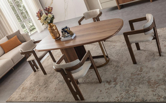 Eetkamer set luxe 6x stoelen eetkamertafel eethoek garnituur leunstoelen modern nieuw