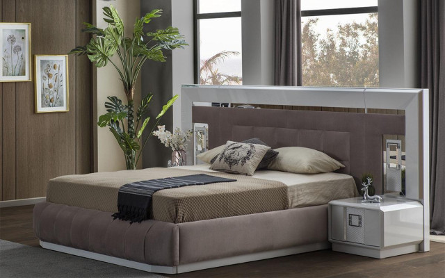 Slaapkamerset Luxe Compleet Bed 2x Nachtkastje Modern Meubilair 3-delig Nieuw