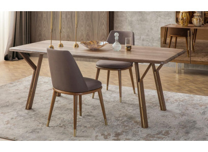 Garnituur Eetkamer Stoel Set 6x Stoelen + Eettafel Luxe Meubelgroep Eetkamerset