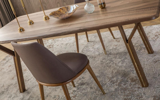 Garnituur Eetkamer Stoel Set 6x Stoelen + Eettafel Luxe Meubelgroep Eetkamerset