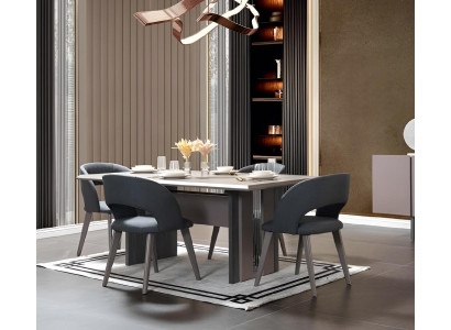 Modern 7-delig eetkamerset Klassieke tafel 6x stoel Groepen