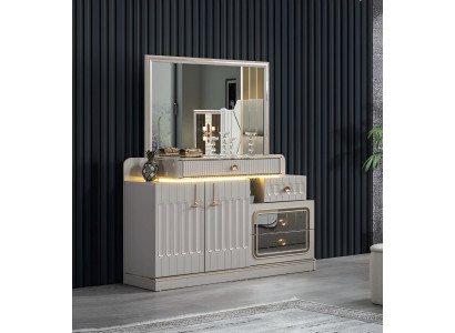 Luxe dressoir met spiegel slaapkamer meubels stijl wit dressoir meubels
