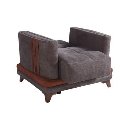 Ontwerp Zetel Luxe Stoel Relax Stof Grijs Club Moderne Luxe