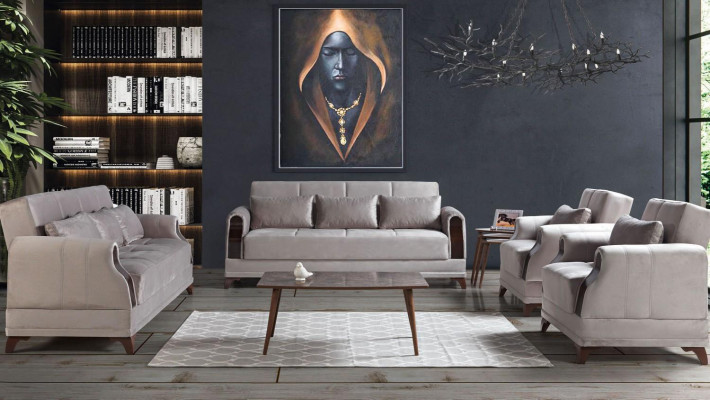Bankstel 3+2+1+1 Zitmeubel Luxe Set Bankstel Modern 4-delig Nieuw