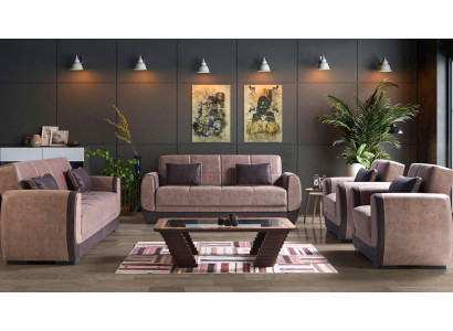 Moderne bankstel Fauteuil Textiel Bank Luxe Compleet Luxe 3+2+1+1 Zitter