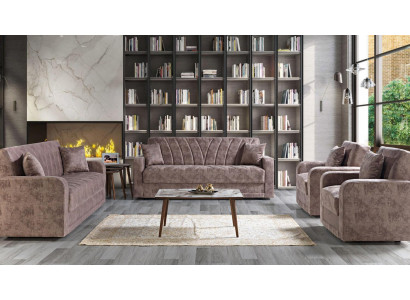 Sofagroep 3211 Hout Woonkamer Luxe Bank Stof Compleet Bankstel Meubels