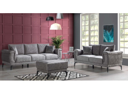 Bankstel 3+2 Voetenbank Zittexiel modern Compleet Fauteuil Bankstellen