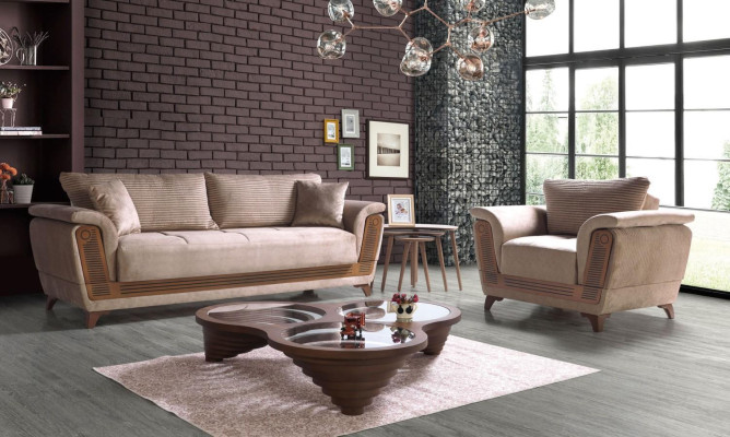 Bankstel 3+1 zits fauteuil set Moderne Relax meubels Slaapbank