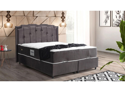 Bed ontwerp Bedden Luxe Bekleed Slaapkamer Meubels Boxspring Bruin 160x200