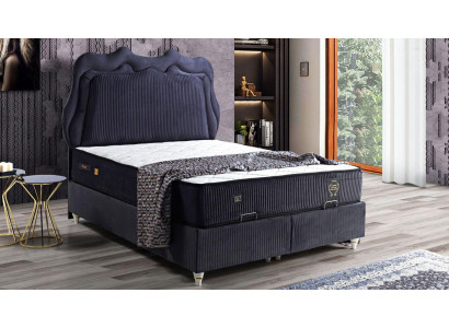 Bed ontwerp Bedden Luxe Bedden Gestoffeerde Slaapkamer Meubels Modern Zwart