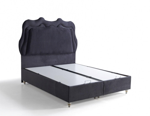 Bed ontwerp Bedden Luxe Bedden Gestoffeerde Slaapkamer Meubels Modern Zwart