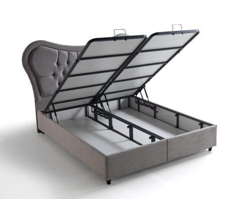 Bedontwerp Bedden Luxe Beige Gestoffeerde Slaapkamermeubelen Chesterfield 160x200