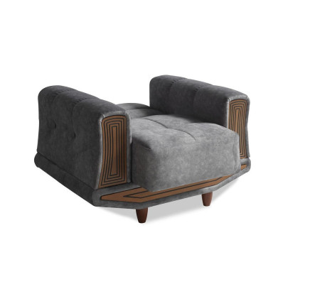 Sofaset 3+2+1+1 zitplaatsen Textiel Hout Bankstel 3 zitter Modern Fauteuil Compleet Set