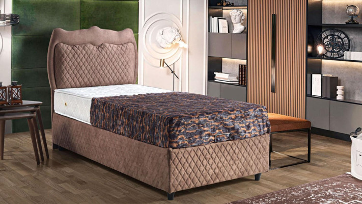 Bed Design Bedding Luxury Bedding Upholstered Bedroom Furniture Brown 90x190cm