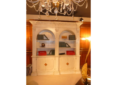 Woonkamer boekenkast bibliotheek plank boeken kasten dressoir massief hout