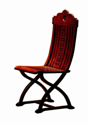 Eetkamer Echt houten lounge zitkussenstoel Nieuwe landelijke fauteuil Stoel 1x