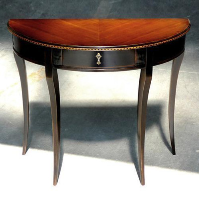 half ronde console houten consoles telefoontafel gang bijzettafels massief hout