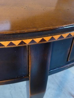 half ronde console houten consoles telefoontafel gang bijzettafels massief hout