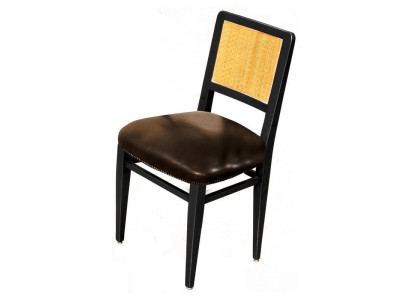 Eetkamerstoel Luxe Art Deco stoelen Lederen design houten stoel Italiaanse meubels.