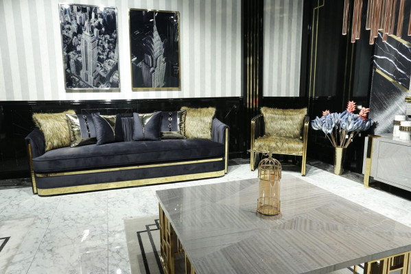 Moderne bankstel 3+3 zitsbank 2x fauteuil luxe meubels complete bank