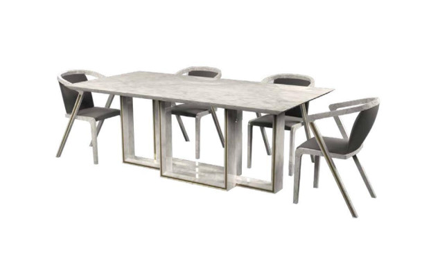 Eetgroep Eettafel 6x Stoelen Moderne Tafel Luxe Meubels Eetkamer 7 delig
