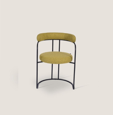 Ontwerper Groene gestoffeerde stoel Woonkamerstoelen Eenpersoons stijlvolle meubels