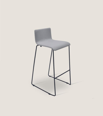 Hoge grijze barkruk luxe stoelen gestoffeerd ontwerp meubels stijl.