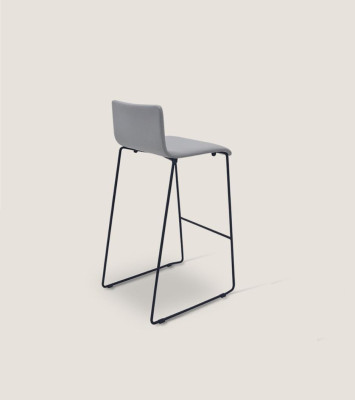 Hoge grijze barkruk luxe stoelen gestoffeerd ontwerp meubels stijl.