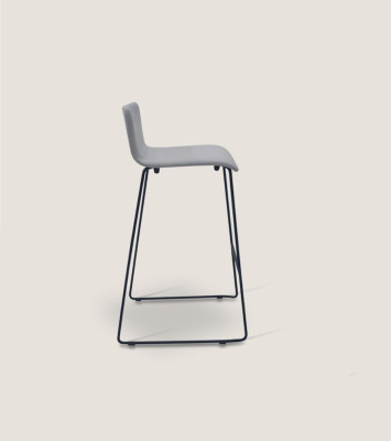 Hoge grijze barkruk luxe stoelen gestoffeerd ontwerp meubels stijl.
