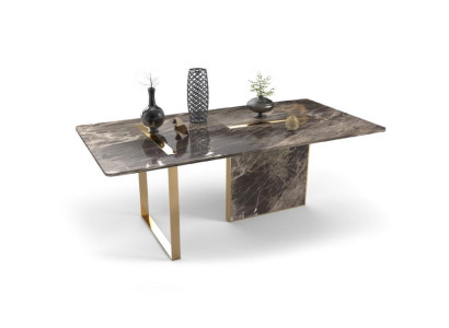 Ontwerper luxe eettafel roestvrijstalen tafel eetkamer houten meubels tafels nieuw
