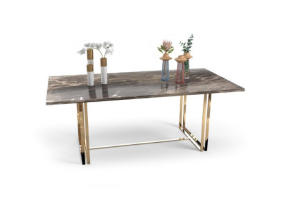 Moderne roestvrijstalen tafel Luxe eettafel Eetkamermeubilair Keukentafel