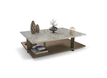 Designer marmeren rechthoekige salontafel luxe bijzettafels stijlvol
