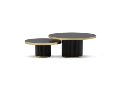 Ontwerper salontafelset 2x salontafels woonkamer roestvrijstalen meubels tafel