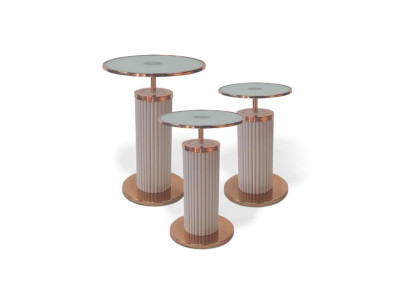 Luxe 3x Bijzettafels Designer Woonkamer Tafel Set Salontafels Stijl Tafel