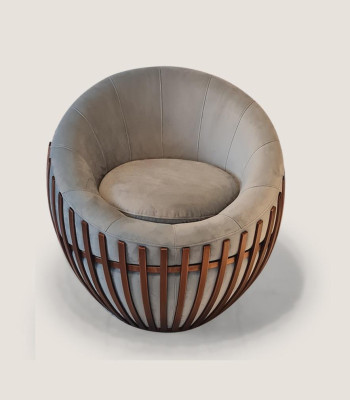 Ontwerper Grijze Stoel Woonkamer Meubels Bekleding Zitkussen Stof Stoel Lounge Club