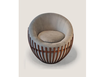 Ontwerper Grijze Stoel Woonkamer Meubels Bekleding Zitkussen Stof Stoel Lounge Club