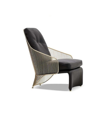 Ontwerper woonkamer fauteuil Zwarte eenzitter lounge gestoffeerd meubilair