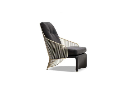 Ontwerper woonkamer fauteuil Zwarte eenzitter lounge gestoffeerd meubilair