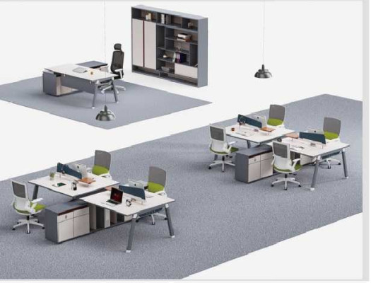 Kantoorinrichting meubels bureaus team tafel balie kantoormeubilair
