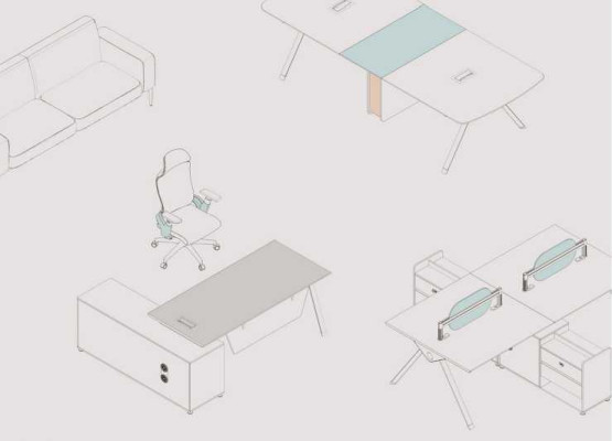 Hoekbureau Moderne kantoormeubelen Luxe design Kantoorinrichting