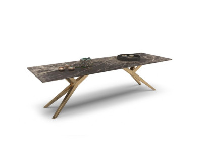 Luxe luxe roestvrijstalen eettafel, elegante marmeren tafels nieuw.