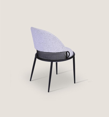 Witte eetkamerstoel Luxe stoelen Bekleding Eenzitter Textiel Stijl Meubels