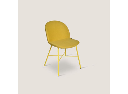 Gele stoel eetkamer zitting luxe designer textielstoelen zitmeubel