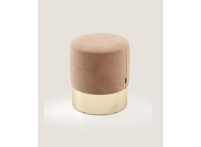 Beige voetenbankje Ontwerper Poef Bijzettafel Poef Beklede Zitmeubelen Textiel