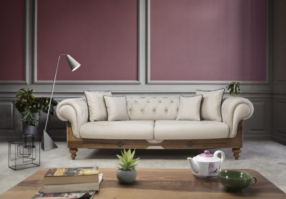 Moderne Chesterfield bankstel 3+3 zits luxe set woonkamer bank