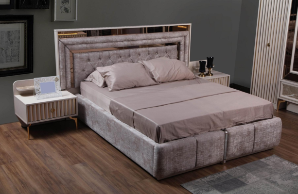Modern slaapkamer complete set bed nachtkastjes designer meubels