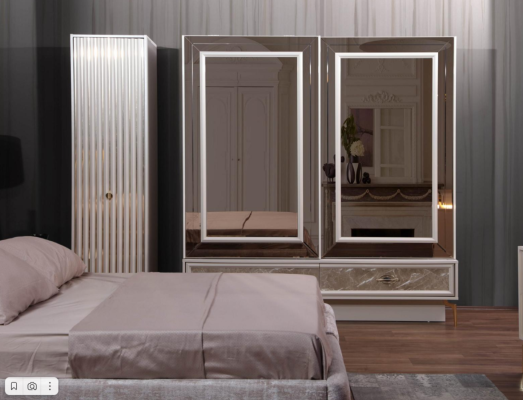 Modern slaapkamer complete set bed nachtkastjes designer meubels